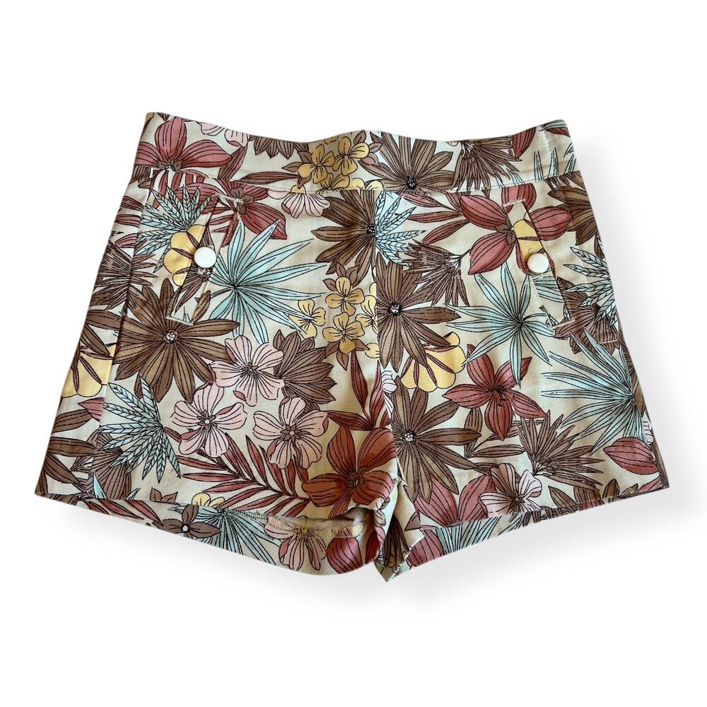 Janie and Jack Floral Canvas Shorts